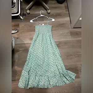 green flower sundress